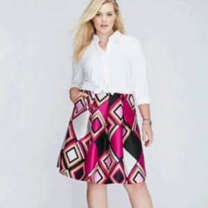 Plus Size Lane Bryant Printed Skirt
